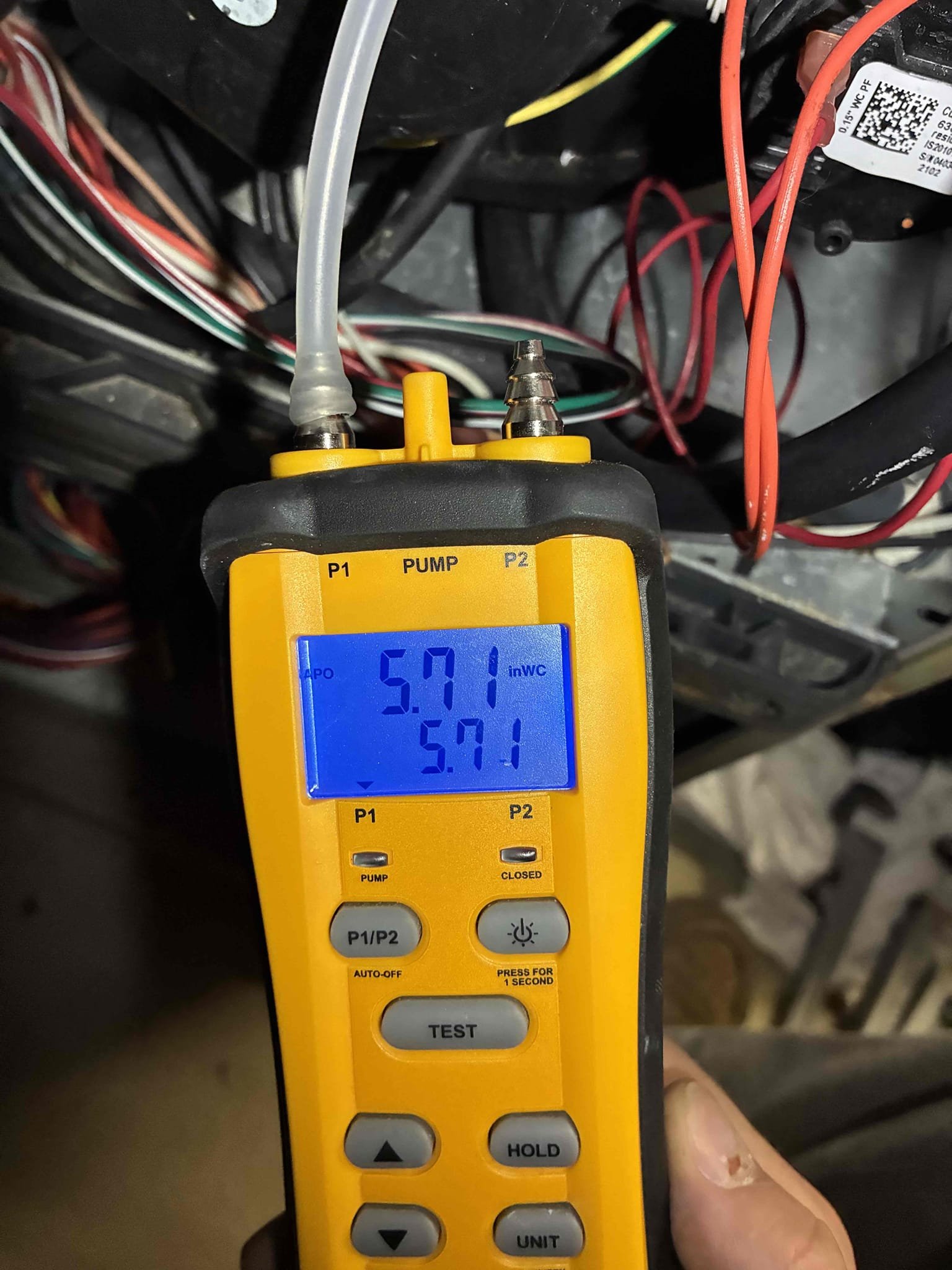 I replaced the modulating gas valve today. I checked operation and everything was running perfect. I also completed the furnace maintenance today as well. The air filter that was in it looked brand new so I didn’t replace it. I replaced the humidifier pad. Cleaned the flame sensor. I checked all the wiring connections and everything looked good. I tested incoming and outgoing gas pressures and everything was according to manufacturer specifications. Lastly, I ran the unit in high and low fire and performed a combustion analyzer test. This test checks for CO, CO2 and oxygen levels and everything was running great. I noticed that there is corrosion on the plug going into the gas valve that wasn’t able to be cleaned off. I let the clients know and told them that I would send them over an estimate to replace the wiring harness. 