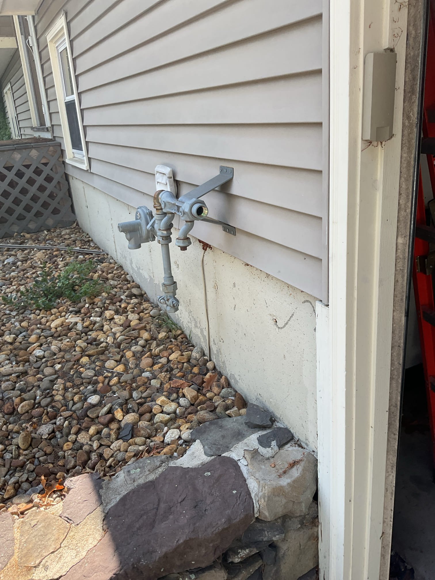 Completed gas piping to gas generator 