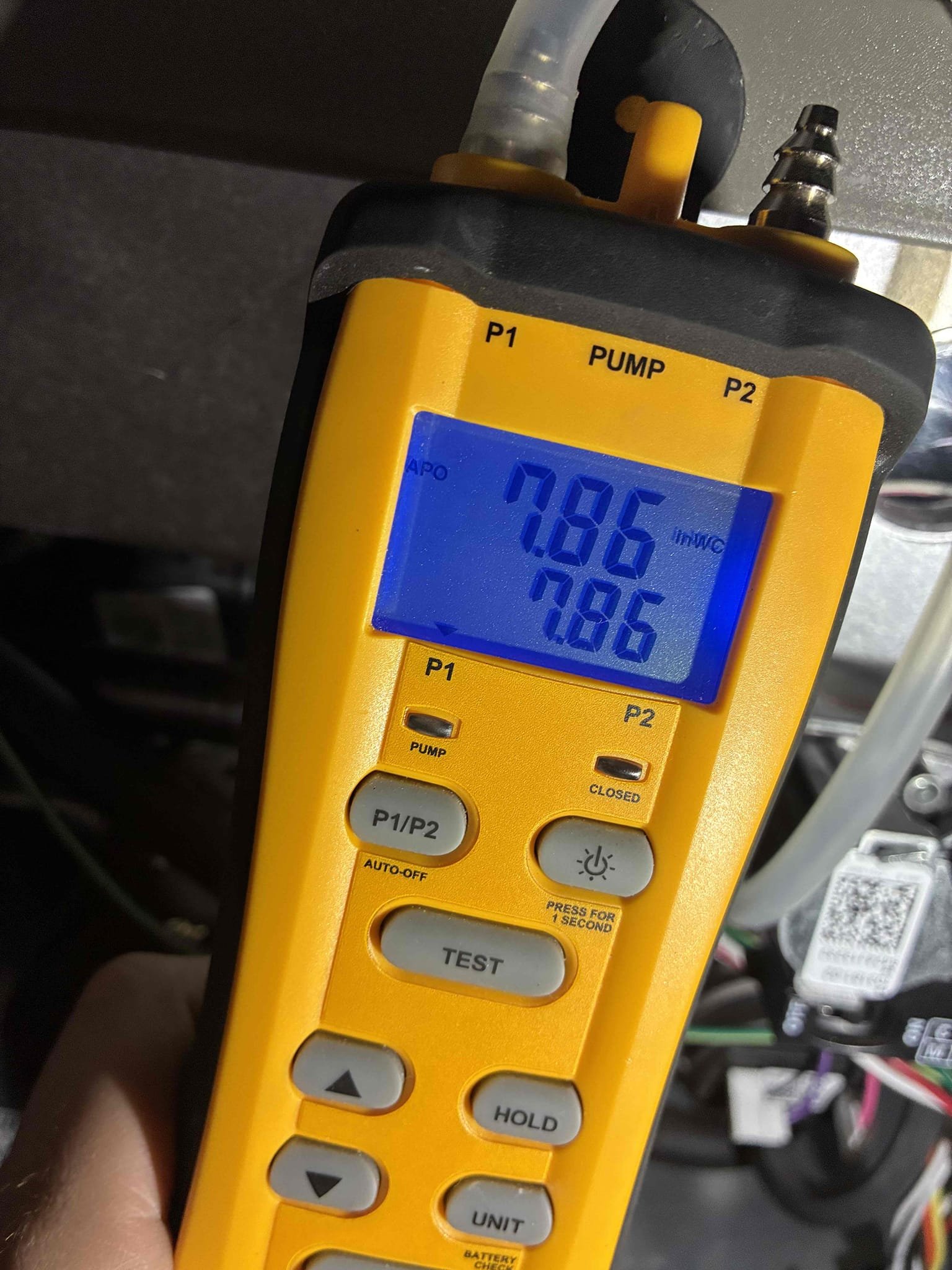 I completed the gas furnace maintenance and the maintenance of the air handler in the attic. I started off with the gas furnace. I checked all the wiring connections and everything looked good. I pulled and cleaned the flame sensor. I changed the air filter with the filter that the client supplied. Vacuumed out the air filter box and the furnace. I checked incoming and outgoing gas pressures and everything was according to manufacturer specifications. Lastly, I ran the unit in high and low fire and performed a combustion analyzer test that checks for, CO, CO2 and oxygen levels. Everything was running great. Next I completed the maintenance on the air handler. I checked the wiring connections and everything looked good. The air filter was very dirty and the client ordered new filters that he was going to replace his self.