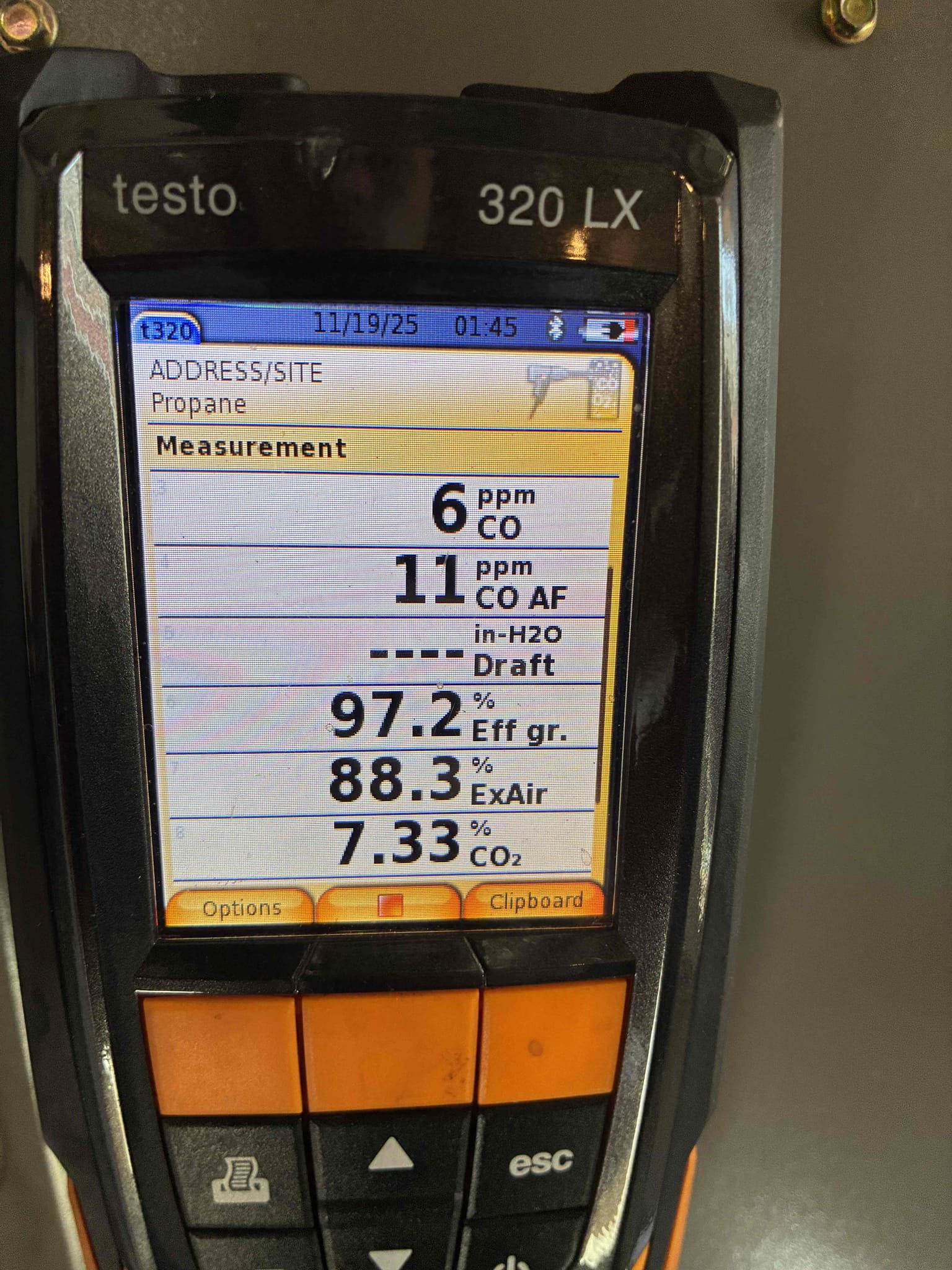 I started off with replacing the burner tubes for the furnace in the basement. I cycled the unit about 10 times to make sure that it was firing off good. I performed a combustion analyzer test that checks for CO, CO2 and oxygen levels and everything looked good. Next I replace the 16 x 25 x 5 air bear filter in the closet upstairs. The ERV in the basement was disconnected at some point and there is no drain line present. I told the client that we can come back and connect the drain line and complete the maintenance on the ERV so then we can turn it on for him. 