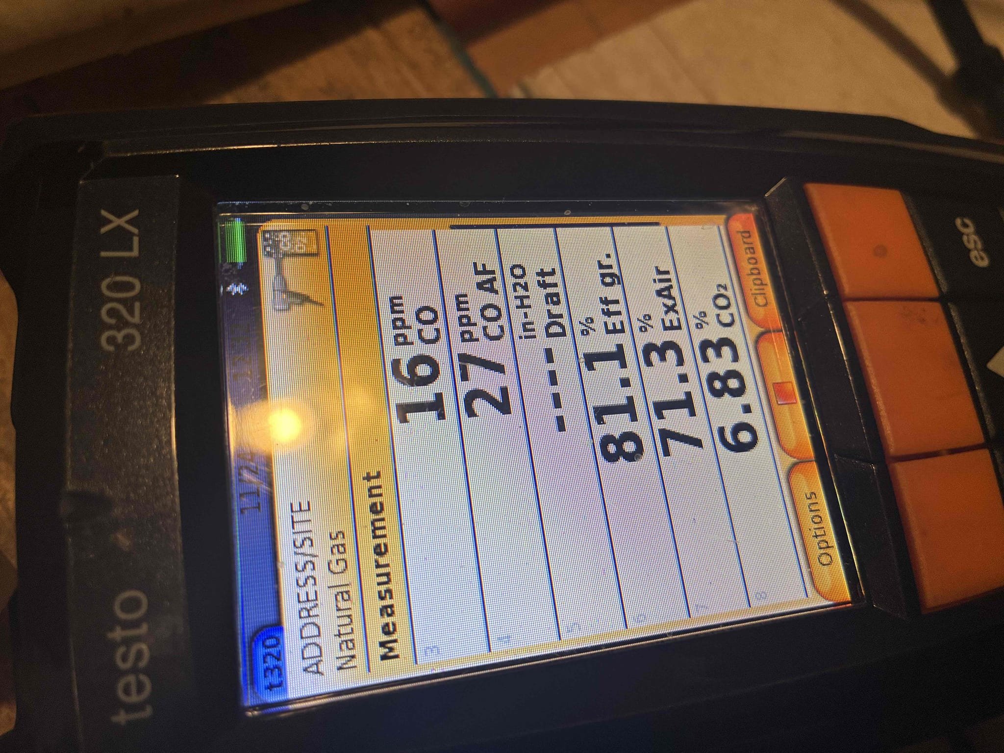 I completed the gas furnace maintenance today. I started off with replacing the air filter that the client supplied. I pulled and cleaned the flame sensor. I checked all the wiring connections and the capacitor and everything was good. I noticed that the inducer motor had a big crack in it, which can be very dangerous so I informed the client about it. I ended up replacing the inducer with a new OEM one. When installing the new inducer, I noticed that most of the vent pipe didn’t have any sheet metal screws in it so I added some. I checked incoming and outgoing gas pressures and those were in spec. I performed a combustion analyzer test that checks for CO, CO2 and oxygen levels and it was running great. The client was looking into getting a smart thermostat so I told her about the ecobee’s and sent over an estimate for an ecobee pro. The client also mentioned that her pipes in the bathroom tend to freeze in the winter time so she would like us to come back out to figure out a solution 