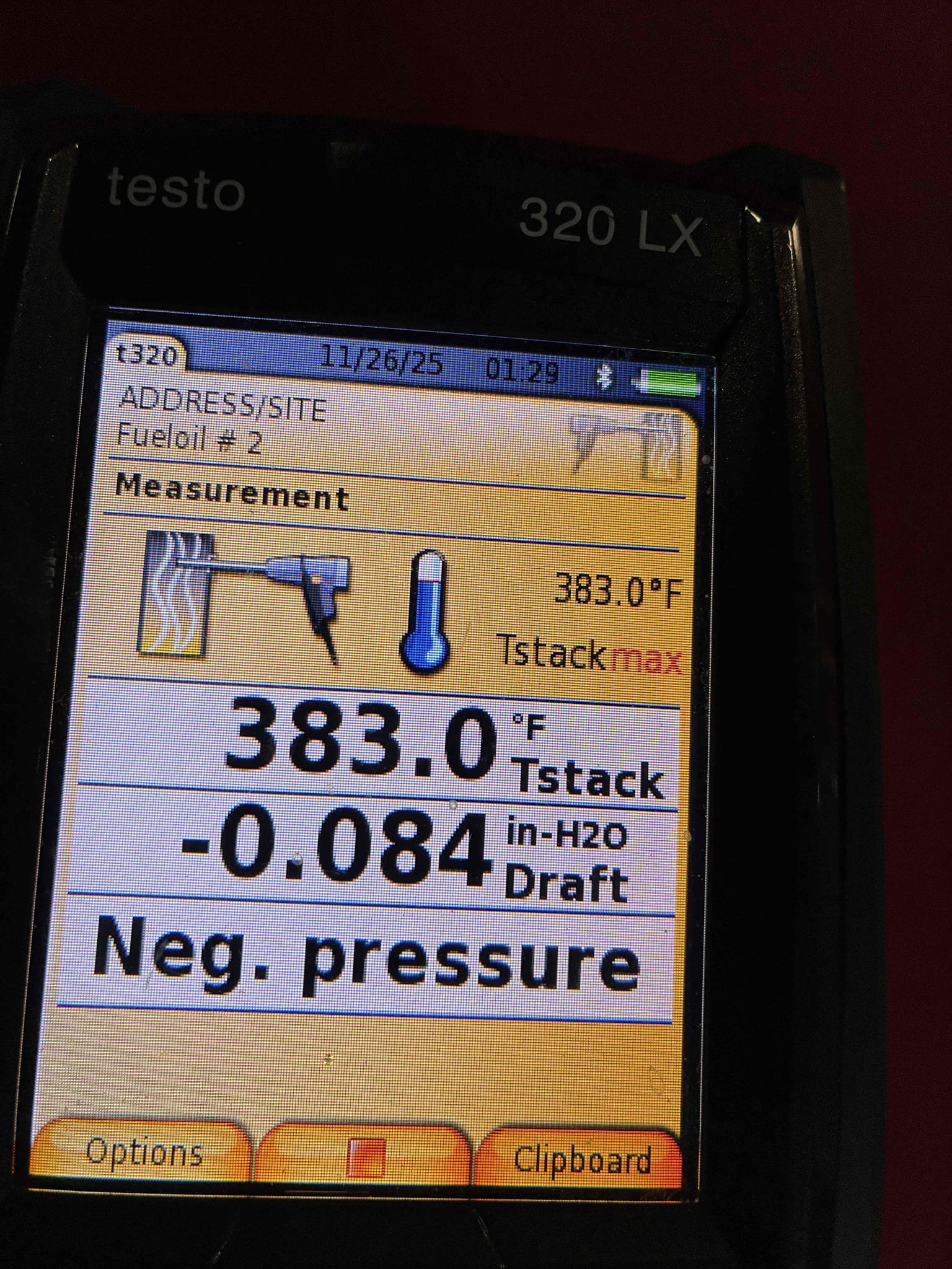 I completed the oil boiler maintenance today. I replaced the oil filter, the pump strainer, and the nozzle. I pulled the front cover off the heat exchanger and brushed and vacuumed out the heat exchanger. I started up the boiler and performed a smoke test and there was zero smoke. I performed a combustion analyzer test that checks for CO, CO2 and oxygen levels and the boiler was running great. 