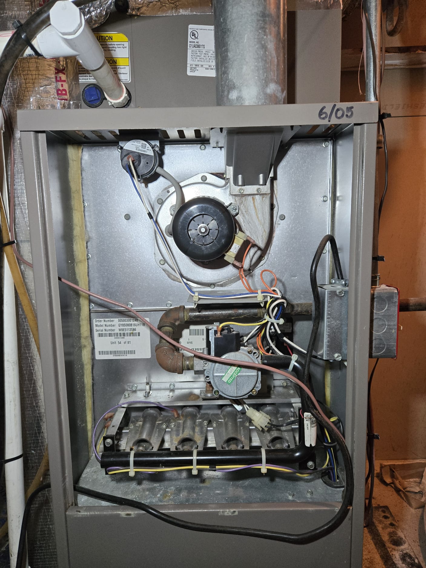 Furnace preventative maintenance. Everything went great, please see our maintenance form for details of todays visit!