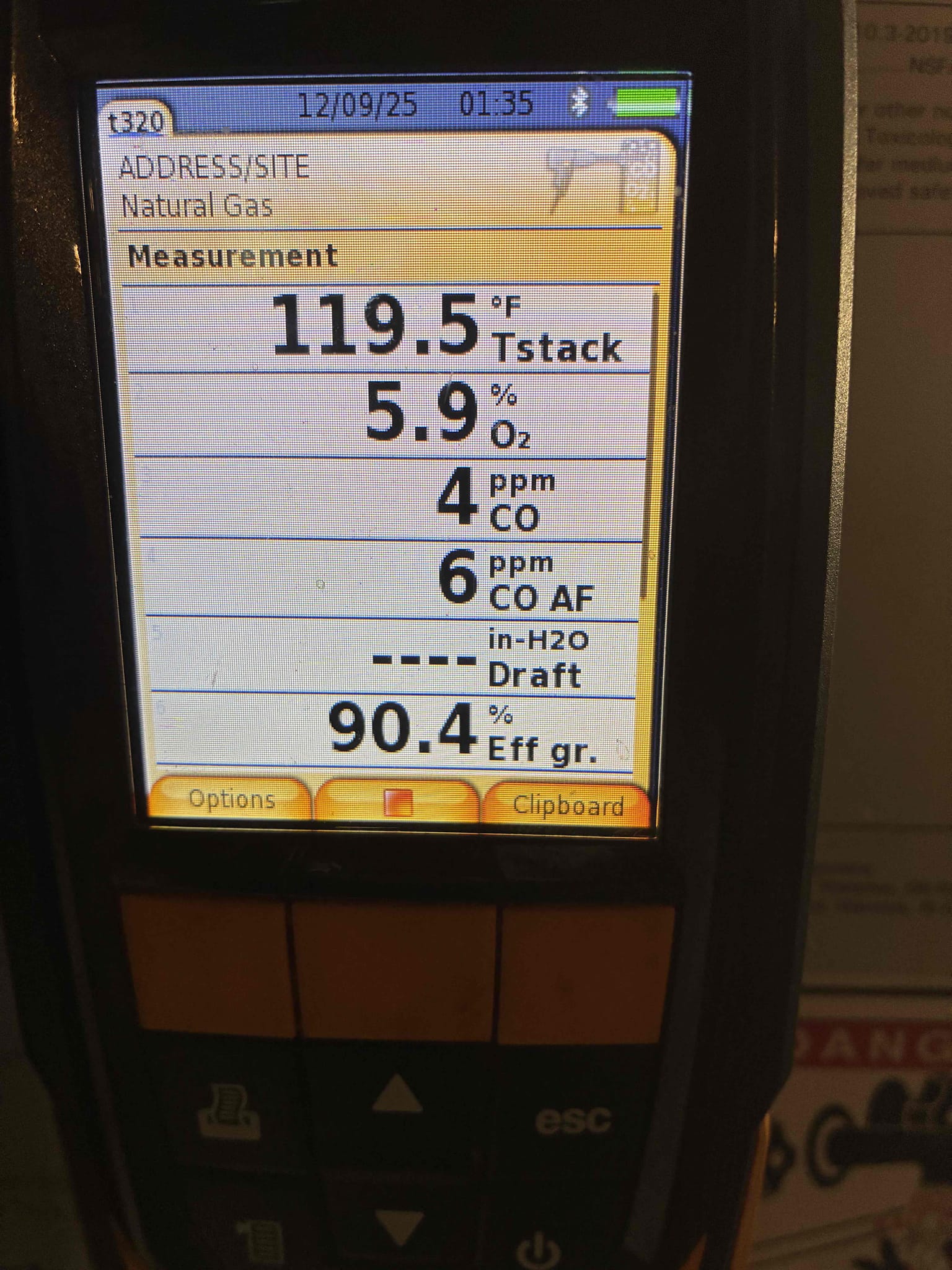 I completed the gas boiler maintenance today. Started off with checking all the electrical connections and everything looked good. I pulled the heat exchanger cover off and cleaned inside of the heat exchanger with vinegar and water. I vacuumed out the heat exchanger and the inside of the boiler as well. I cleaned the flame sensor. I ran the boiler in low and high fire. Formed a combustion analyzer test that checks the boiler CO, CO2 and oxygen levels and it was in manufacturer specifications. Found that the air vent on the flat plate was leaking and should be replaced. We will send over a estimate for that.