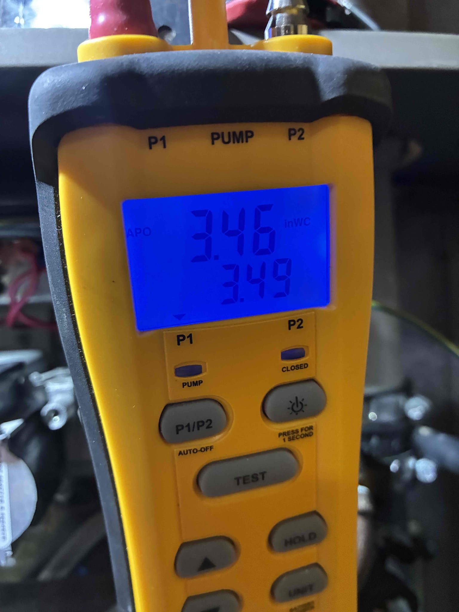 Completed the gas furnace maintenance today. The tenant said that the heat wasn’t working, but upon arrival the heat was on. Jeff found that the air filter was extremely dirty. We replaced it with a new filter that was there. In the furnace, I started off with checking all the wiring connections and everything looked good. I pulled and cleaned the flame sensor. I noticed that some point water had been leaking inside of the unit, but there was no active leaks just stains. I checked incoming and outgoing gas pressures and those were according to manufacture specifications. I performed a combustion analyzer test that tests the units CO, CO2 and oxygen levels and furnace was running great. 
