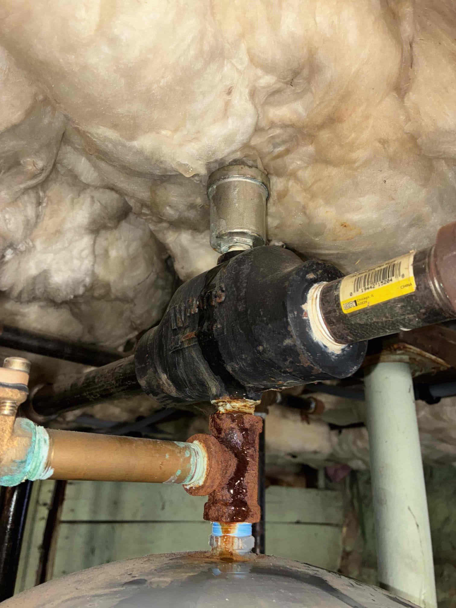 Completed the gas boiler maintenance today. I started off with checking all the electrical connections and everything looked good. I pulled the burner tubes out and I cleaned them. I vacuumed out the boiler and the boiler tube tray. I cleaned the thermocouple. Checked incoming and outgoing gas pressures and everything was according to manufacturer specifications. I performed a combustion analyzer test that checks the units CO, CO2 and oxygen levels and the boiler was running great. I noticed that the vent pipe wasn’t screwed onto the collar of the boiler so I added three sheet metal screws to it. I checked all the boiler accessories and found that one of the high vents is leaking water. I found that the pressure relief valve has been leaking water as well.