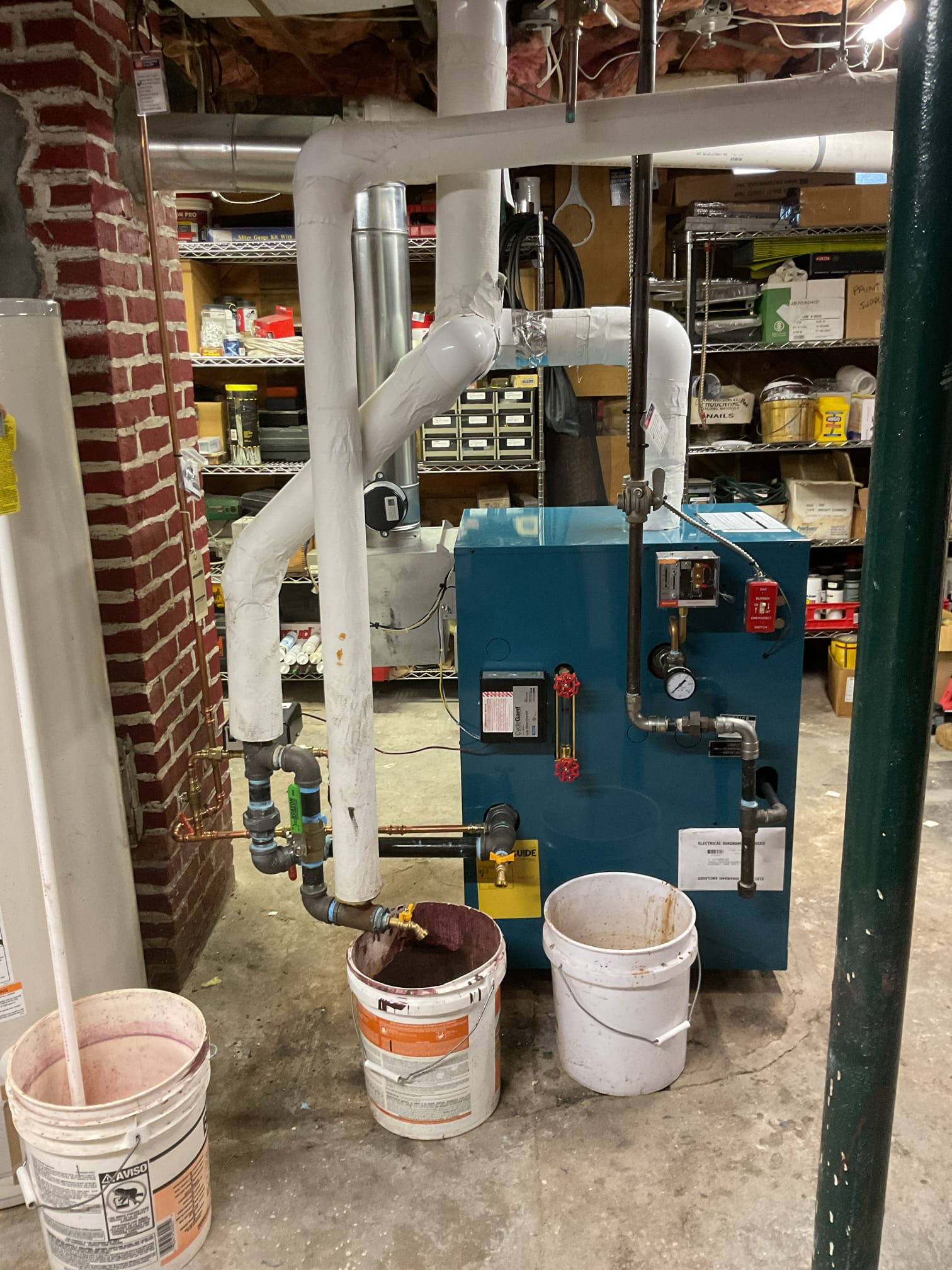 Scope of Work:
Replacement of the failed Burnham IN6 gas-fired steam boiler with a new high-efficiency SteamMAX 150k Gas Steam Boiler.


Installation Details:

The new boiler will be professionally piped into the existing system design to ensure proper steam distribution.

All necessary connections (steam supply, condensate return, gas piping, exhaust venting, and electrical) will be remade to the new unit.

The existing failed boiler will be disconnected, removed, and properly disposed of.


Manufacturer Goodwill Rebate ($1,800):

US Boiler Company has agreed to provide a goodwill rebate of $1,800 to the client upon replacement with this new boiler.

Important Process Note: This rebate is a direct transaction between the client and the manufacturer. The client is responsible for filing the necessary paperwork directly with US Boiler Company, who will mail the check directly to the client. GSMS is not involved in the processing of this rebate nor responsible for the payment.