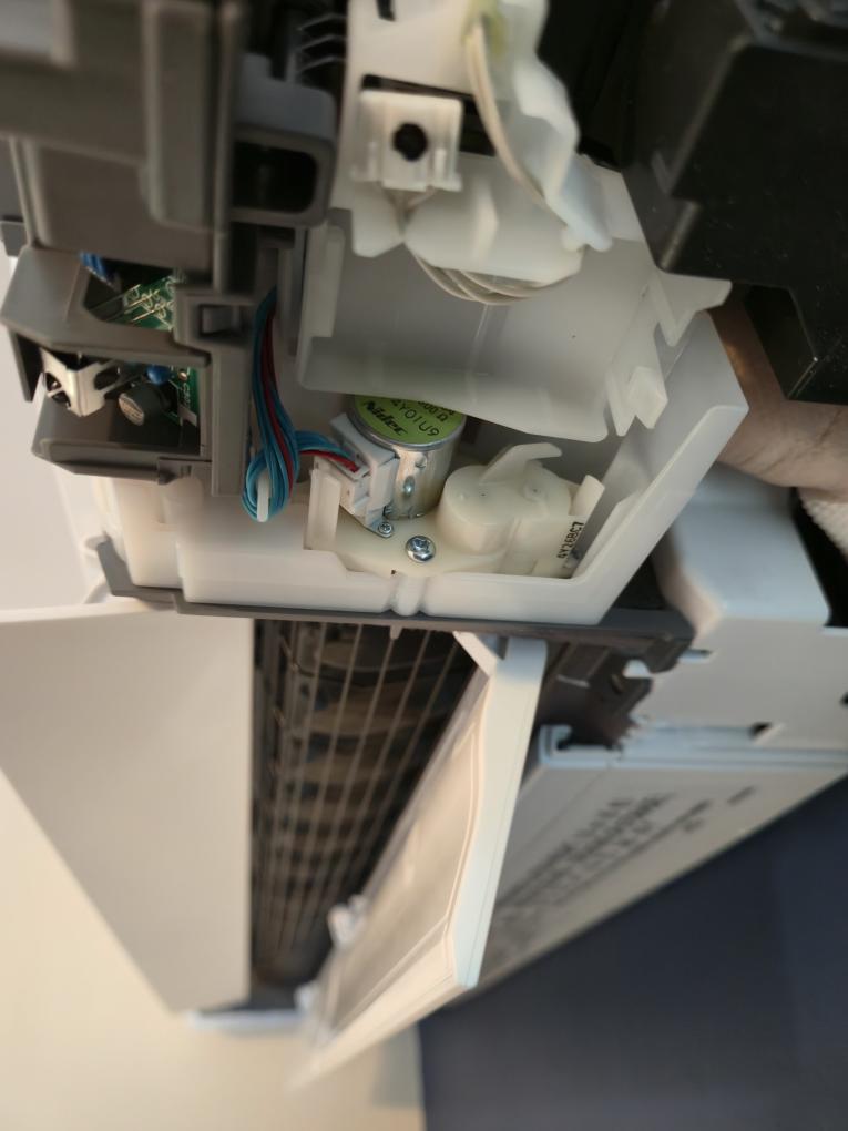 I found that the louver motor is broken and potentially the plastic housing for the motor. I will send over an estimate to replace the parts.