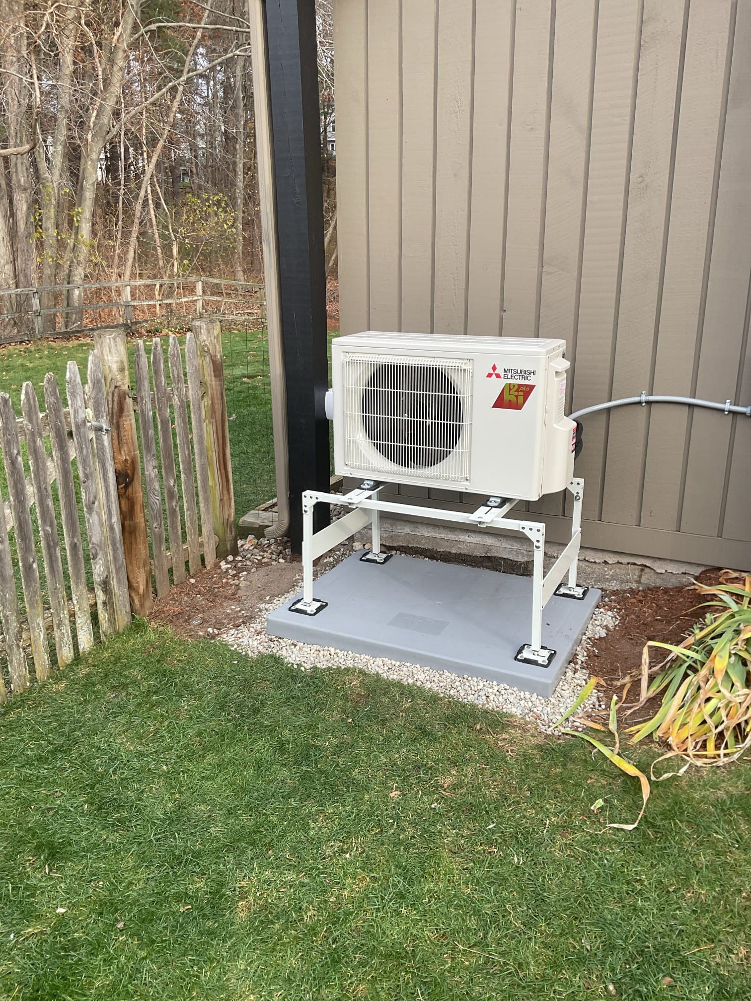 Replacement of the existing heating and cooling system with a new high-efficiency and reliable Lennox heating and cooling system. The existing system will be removed.

The outdoor unit will be placed in the same location, with a new lineset installed and the electrical circuit modified as needed for the new system. A new bypass humidifier will be installed, along with a new AirBear filtration unit to enhance indoor air quality. System venting will be redone to bring it up to current standards.

The existing Nest thermostat will be used for system control.