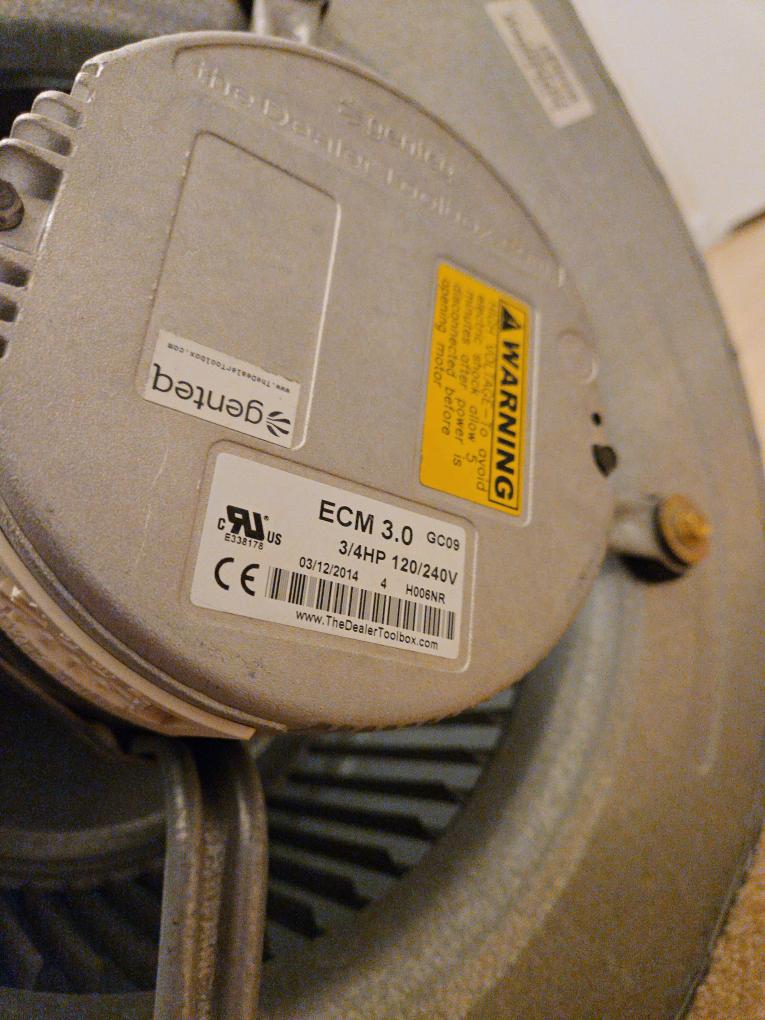 Upon arrival I found that there was water in the furnace cabinet. I found that the furnace trap was clogged. I rinsed it out with hot water and soap. I primed the trap and reinstalled it. When I went to start up the furnace the same area code came on again. I found that the blower motor has failed. When trying to locate a new motor the rep had told me the best thing to do was to replace it with the OEM motor. We will get back to you Friday and let you know if we can replace it that day.