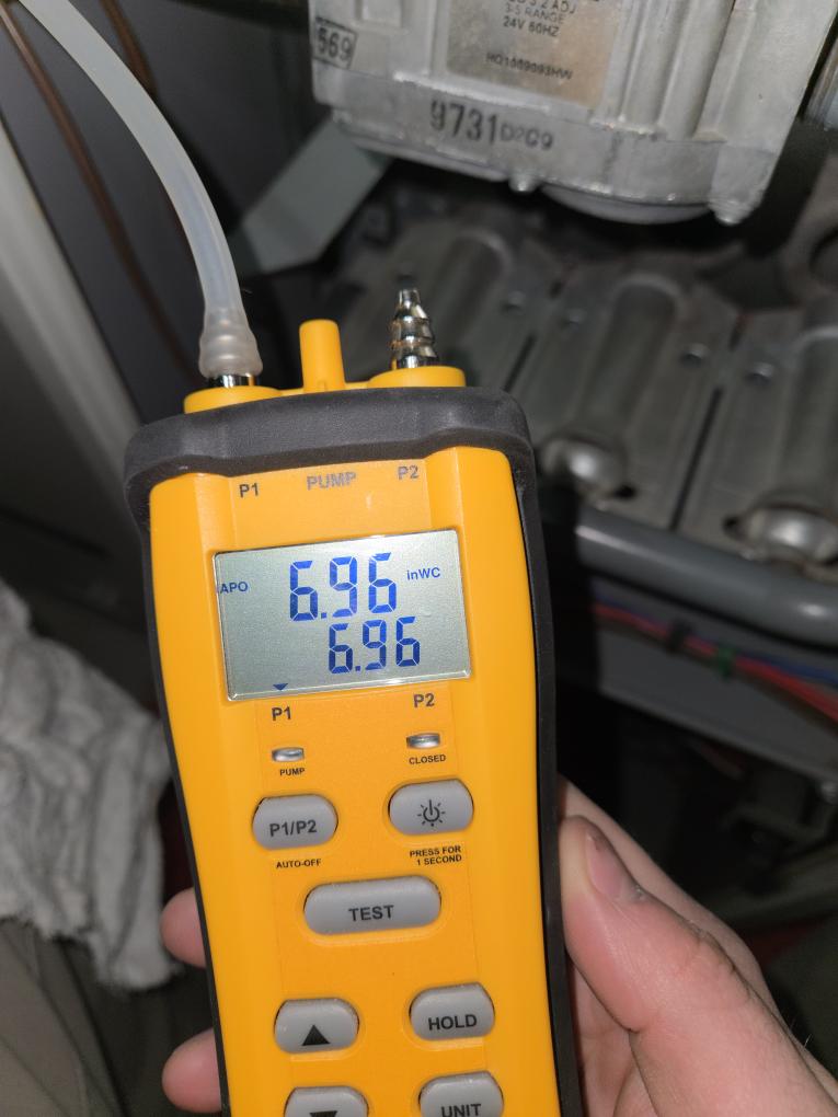 I completed the gas furnace maintenance today. I started off with checking all the wiring connections and everything looked good. I found that the capacitor for the blower motor was starting to fail so the client had me replace it. I vacuumed out the inside of the furnace. The heat exchanger and the burners were very clean for how old the unit is. I checked incoming and outgoing gas pressures and everything was according to manufacture specifications. Lastly I ran the unit and performed a combustion analyzer test that checks the units CO, CO2 and oxygen levels. The furnace was running great. 
