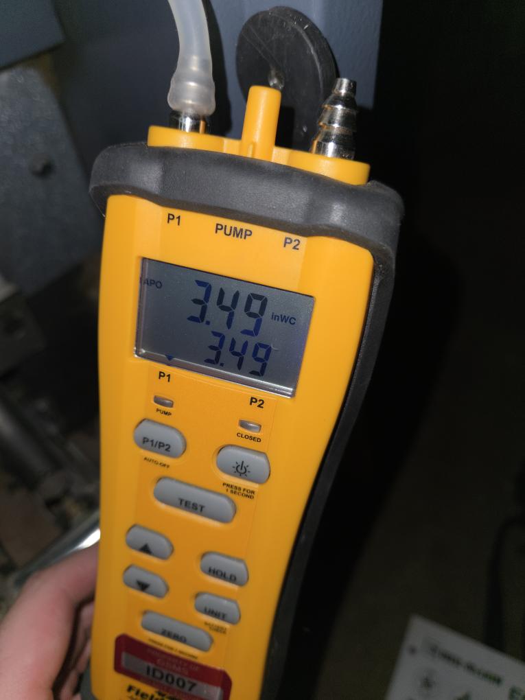 Completed the gas steam boiler maintenance today. I started off with checking all the wiring connections and everything was good. Next I pulled out the burner tubes and I cleaned them. I vacuumed the inside of the burner box. I cleaned the flame sensor. I checked incoming and outgoing gas pressures and everything was according to manufacturer specifications. I drained down all of the water in the boiler. I found that the low water cut off wasn't sensing that there wasn't any water in the boiler. When I pulled the probe out to clean it, it was extremely dirty so it wasn't able to sense that the water level was low. I found that there was no water in the sight glass. The valves had been shut and the ports were extremely blocked up. I found that the top of the sight glass had been broken, I'm assuming that's why the valves were shut. I pulled the pigtail off of the boiler and that was extremely plugged up as well. I brushed it out and cleaned it out with water. Next I replaced the sight g