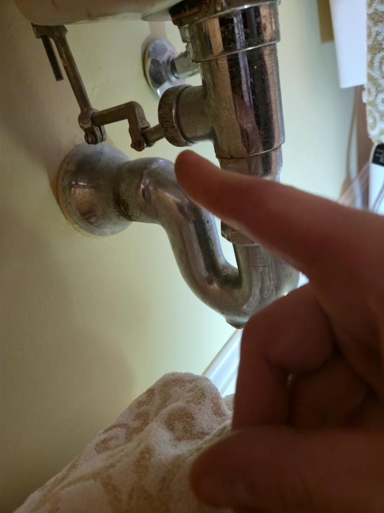 Downstairs bathroom sink trap has a very small leak when water is ran. I added a emergency shut off tag to water meter and oil tank. All other plumbing looked great in the house.