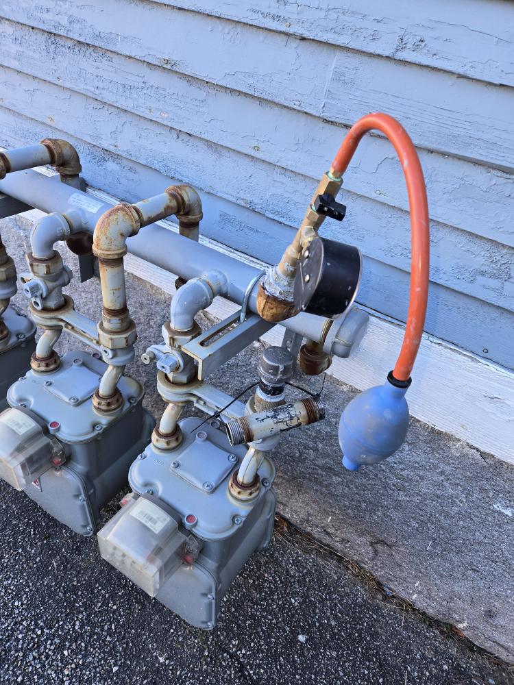 Gas pressure test. We will schedule inspection and notify you. Thank you.