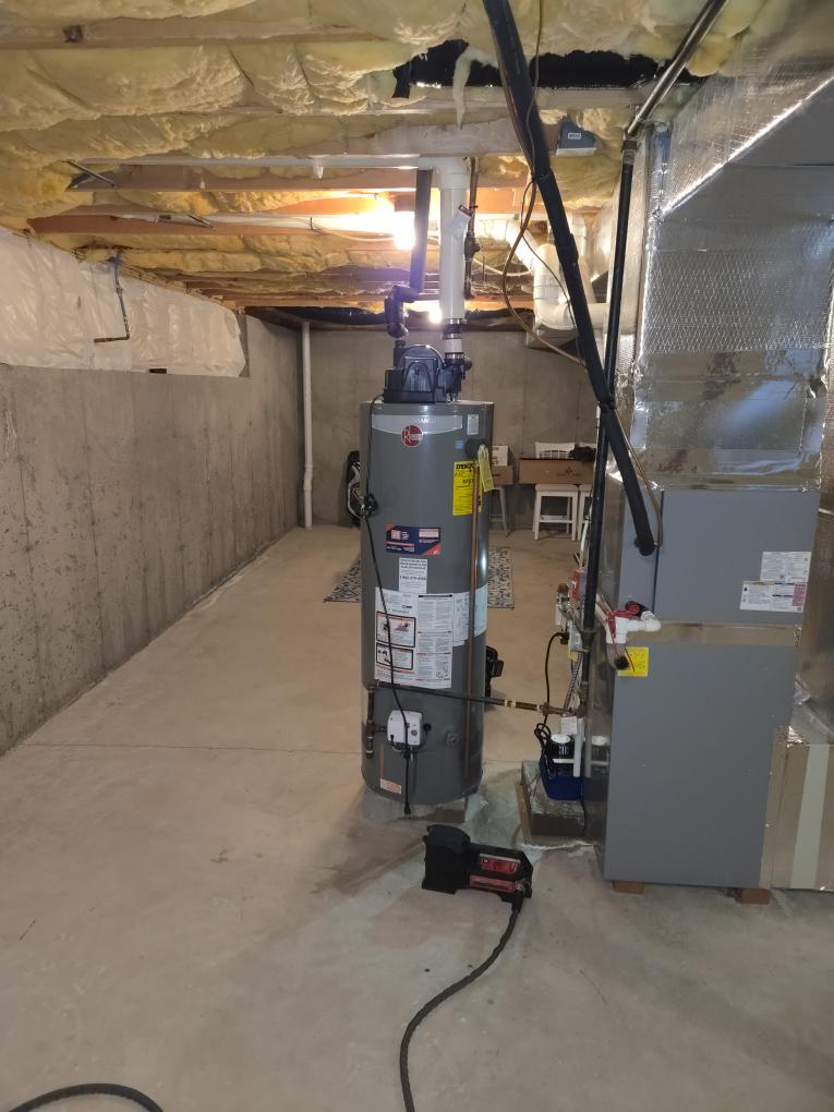 Completed the house plumbing inspection. Checked all the fixtures and drains and everything looked good. I labeled the water main shut off, hot water heater shut off, and gas shut off's . I found that the furnace was leaking from the inducer coupler due to the hose clamp not being tight.  As I was doing the water heater maintenance I found that the vent wasn't connected correctly and it wasn't even tight. I also noticed that the inducer gasket had been tampered with at some point and all that was there was clear silicone. The client wanted to go through with replacing the water heater due to the age and the fixes on the old one. When we come back to do the water heater maintenance have someone check out her master bedroom sink plunger.