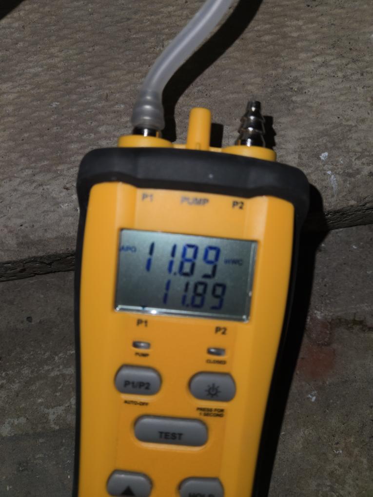Completed the boiler maintenance today. I started off with checking all the wiring connections and everything looked good. I pulled out the burner tubes and I cleaned them. I cleaned out the burner box as well. I checked all the boiler accessories and they were newer, everything looked good. I checked incoming and outgoing gas pressures and everything was according to manufacturer's specifications. I had to adjust incoming gas pressure. Lastly I ran the boiler and performed a combustion analyzer test that checks the units CO, CO2 and oxygen levels and everything was running great. I labeled some emergency shut offs. I noticed that the indirect water tank is starting to leak for the bottom. The boiler and the water tank are from 2005. We will send over an estimate to replace the indirect water tank.