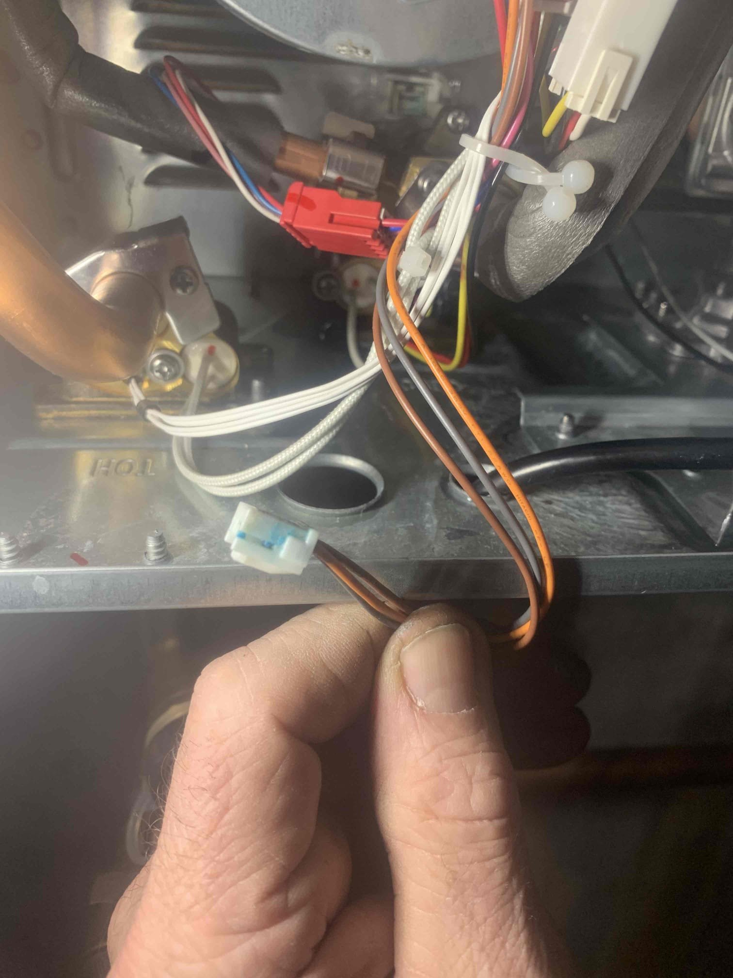 Water servo valve not functioning. Water from vent pipe dripping over controls. Water servo needs to be replaced. Vent pipe needs to be redone so it is pitching outwards. There are signs of corrosion from vent pipe not installed properly. Unit might have future issues or may not depending on rate of corrosion. 