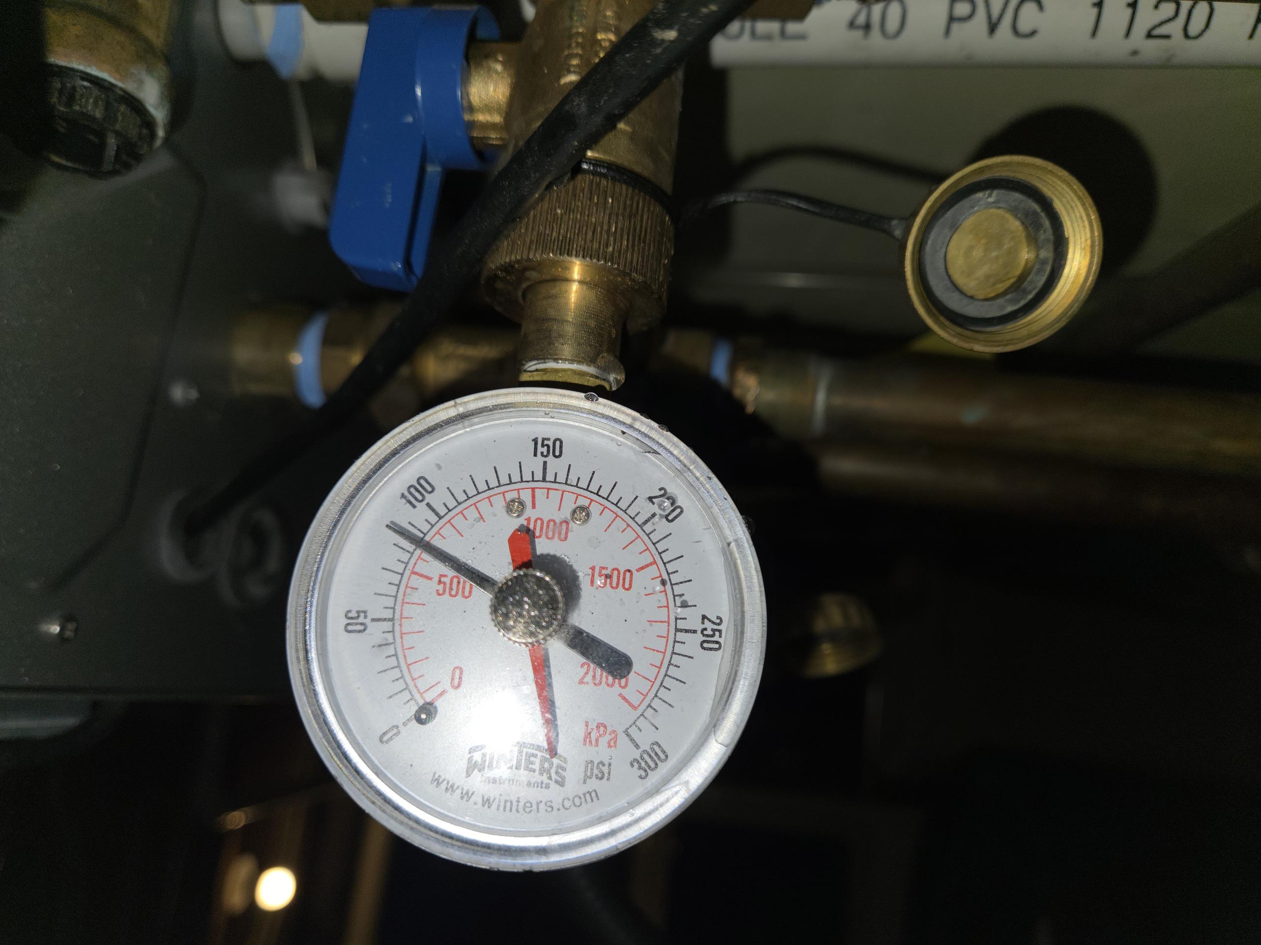 Completed the Rinnai tankless water heater maintenance today. I started off with flushing cleaner through it for 35 minutes. After I flushed 10 gallons of water through it. I cleaned the water inlet screen. I vacuumed out the inside of the water heater. I checked incoming gas pressure and that was according to manufacturer specifications. I completed the plumbing inspection as well. I checked the fixtures and drains and the only leak that I noticed was the kitchen sink. When ran on cold water it leaks from the handle and the water gets in the cabinet. The client's step son is replacing the sink. I noticed that the house's water pressure was 85 PSI, which is high. I also noticed that the temperature and pressure relief valve on the Rinnai has been leaking. I will send over an estimate to add a pressure reducing valve and to replace the leaking temperature and pressure relief valve.