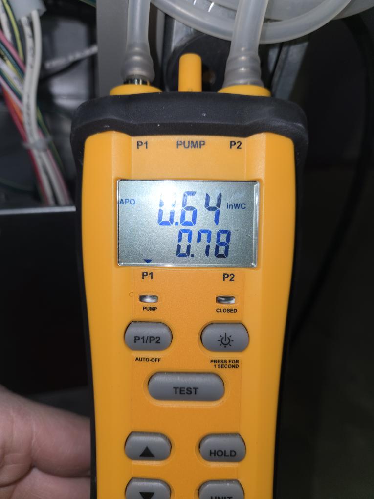 Completed the gas furnace maintenance today. I started off with checking all the wiring connections and everything looked good. Next I cleaned the flame sensor. I replaced the air filter with a client supplied filter. I vacuumed out the filter box and the furnace. I checked incoming and outgoing gas pressures and everything was according to manufacturer specifications. Lastly I ran the furnace in low and high fire and performed a combustion analyzer test. This checks the units CO, CO2 and oxygen levels. Everything was running great. We will reach out to schedule the appointment for the water heater and plumbing maintenance.