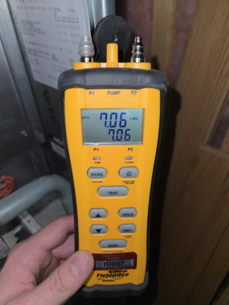 Completed the gas furnace maintenance today. I started off with checking all electrical connections and everything looked good. I pulled the flame sensor and I cleaned it. The filter was just recently replaced. I checked the blower motor capacitor and that was in spec. I checked incoming and outgoing gas pressures and everything was according to manufacturer specifications. Lastly I ran the unit and performed a combustion analyzer test that checks the units CO, CO2 and oxygen levels and everything was running great.