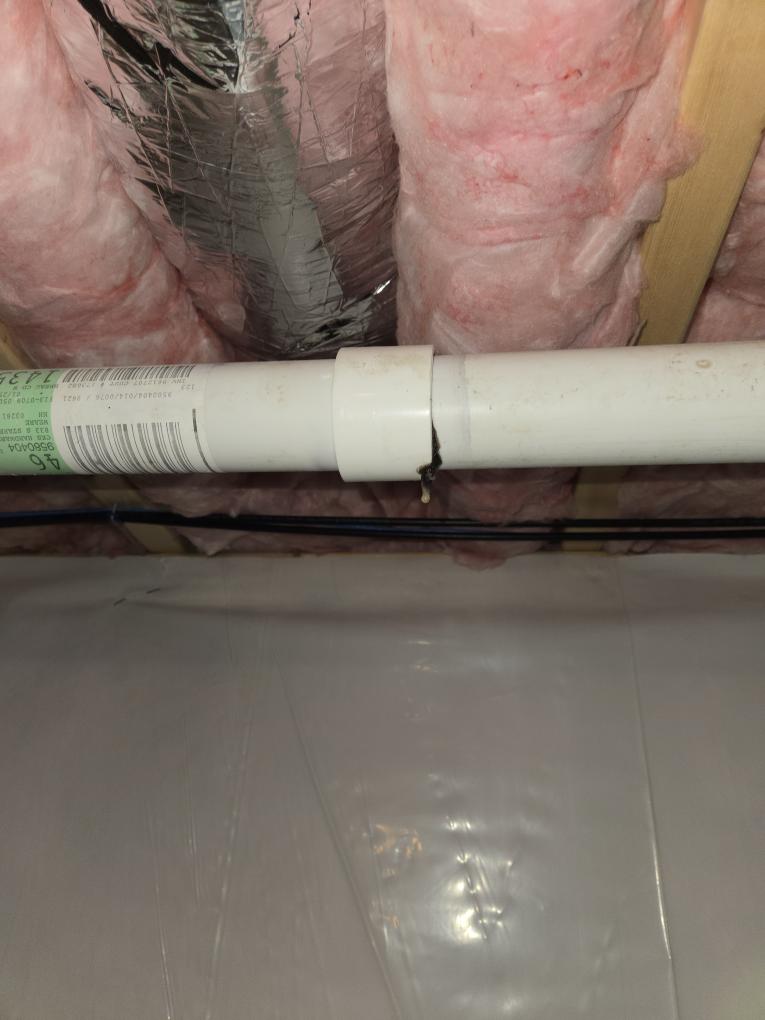 Completed both Rinnai tankless water heater maintenance's today. I flushed cleaner through them for 30 minutes. After that I flushed them out with 10 gallons of water. I cleaned the water inlet screens. I vacuumed out the inside of the units and vacuum the air filter. I checked incoming gas pressure and that was according to manufacturer specifications. I completed the plumbing inspection. I checked the fixtures and the drains and everything looked good other than this one connection on the sump pump drain line. We will schedule someone to come out and make the repair.