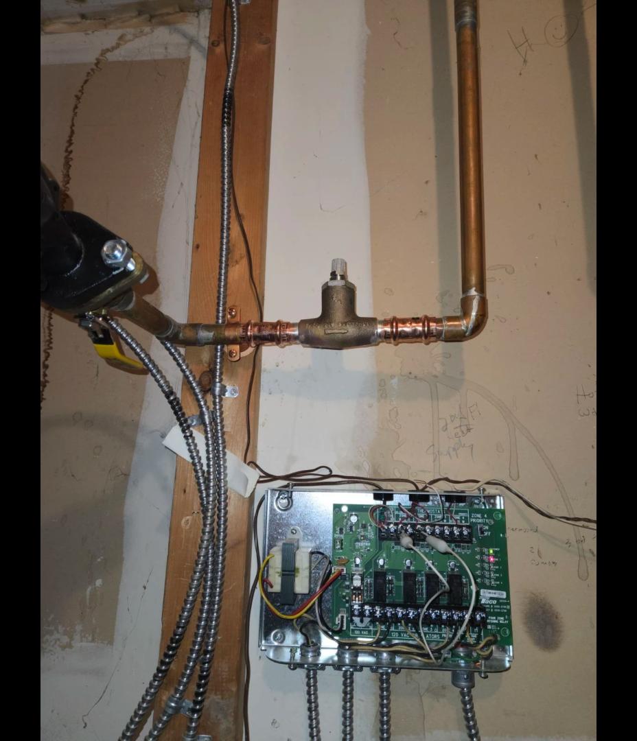 I replaced the faulty flow check today. I insured there was no leaks. I ran the system and made sure the return came back hot.