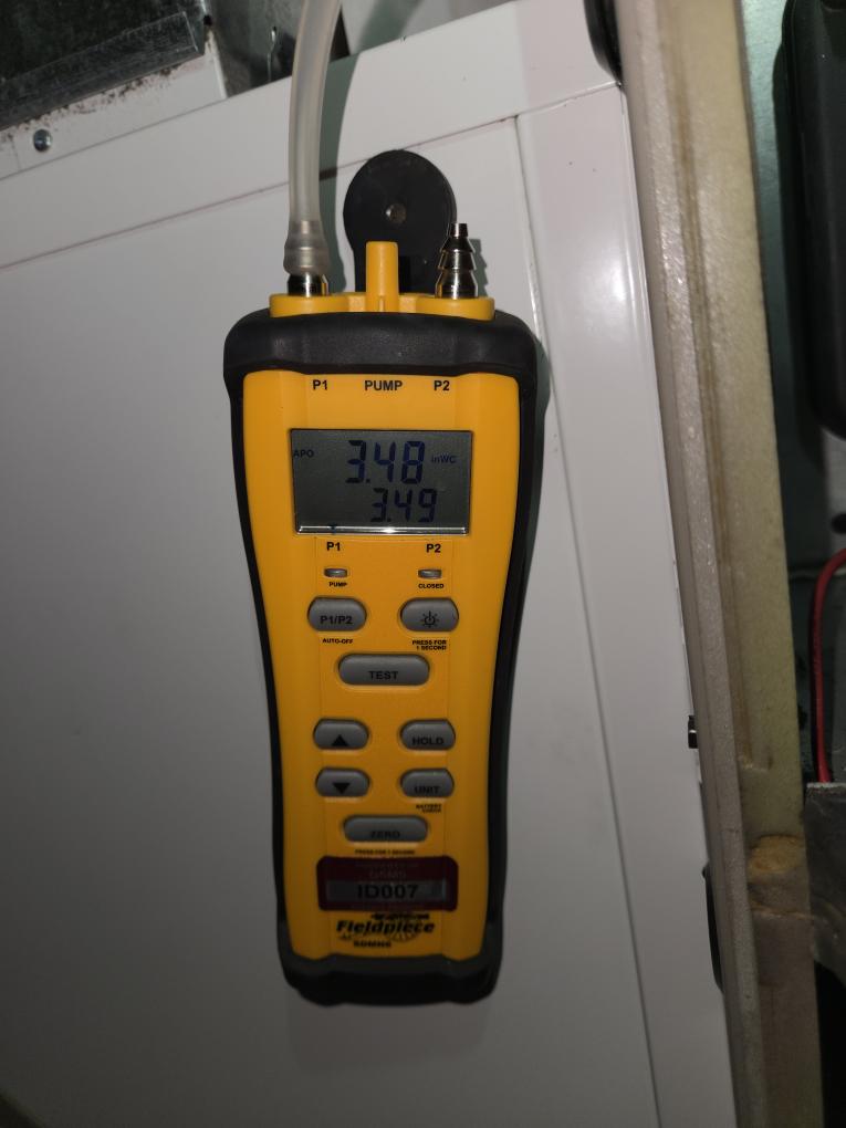 Replaced the failed gas valve that is covered under warranty. I adjusted the high and low fire gas pressures. I also ran a combustion analyzer test in high and low fire. This checks the units CO, CO2 and oxygen levels. Lastly I checked for leaks and everything was good.