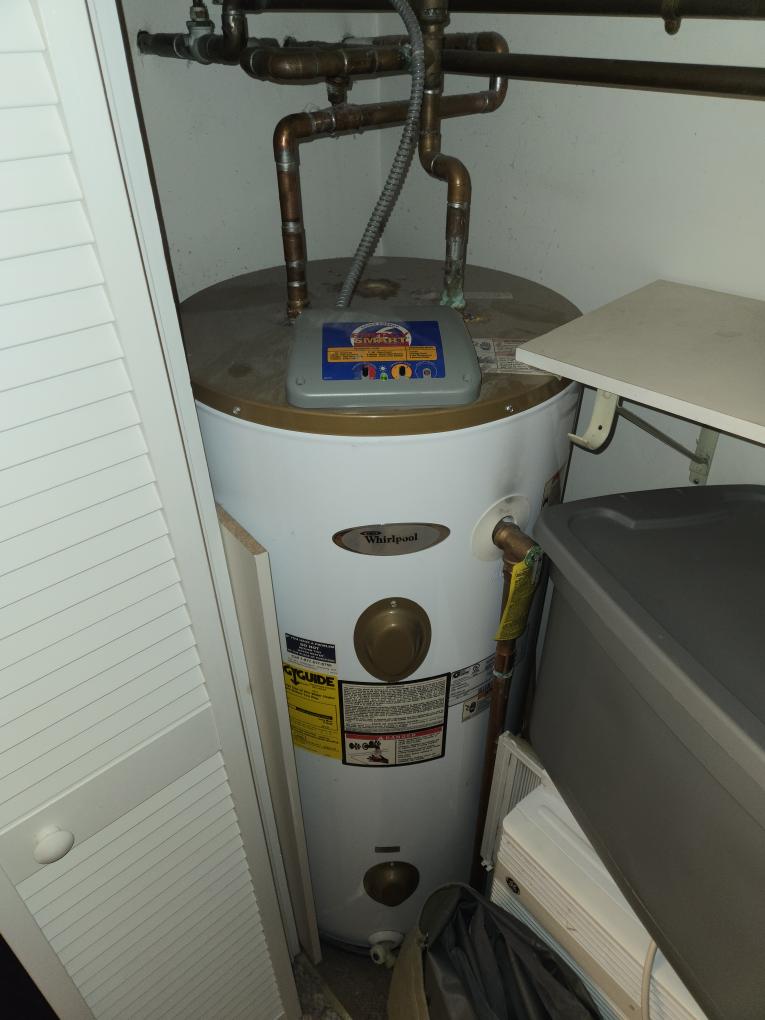 I started off with doing the maintenance on the Rinnai floor heater. I vacuumed the air filters. I vacuumed out the whole inside of the unit and the blower wheels. I checked all the electrical connections and everything looked good. I checked all the vent pipe connections for carbon monoxide leaks and there was none. I used an electronic sniffer on the gas lines and there is no leaks as well. The bathroom fan was extremely dirty so there was poor air flow. I took it all apart and cleaned it. It was a night and day difference with the amount of suction now. Lastly I took a look at the water heater and the date says it was manufactured in September of 2005. There is a water filter that filters the water before the tank and it is extremely dirty. I would highly recommend replacing the tank due to the age because if that tank was to fail there would be 40 plus gallons of water all over the floor and the ceiling below.