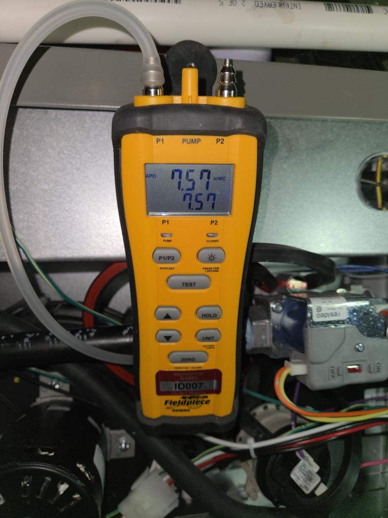 Completed the furnace maintenance today. I started off with checking all the wiring connections and everything looked good. Next I pulled and cleaned the flame sensor. I replaced the air filter with a 20x25x5 air bear filter. I checked incoming and outgoing gas pressures and those were according to manufacture specifications. Lastly I ran the unit in low and high fire and performed a combustion analyzer test. This checks the units CO, CO2 and oxygen levels. The furnace was running great. It is too cold outside to complete the AC maintenance so we can reschedule for April to May.