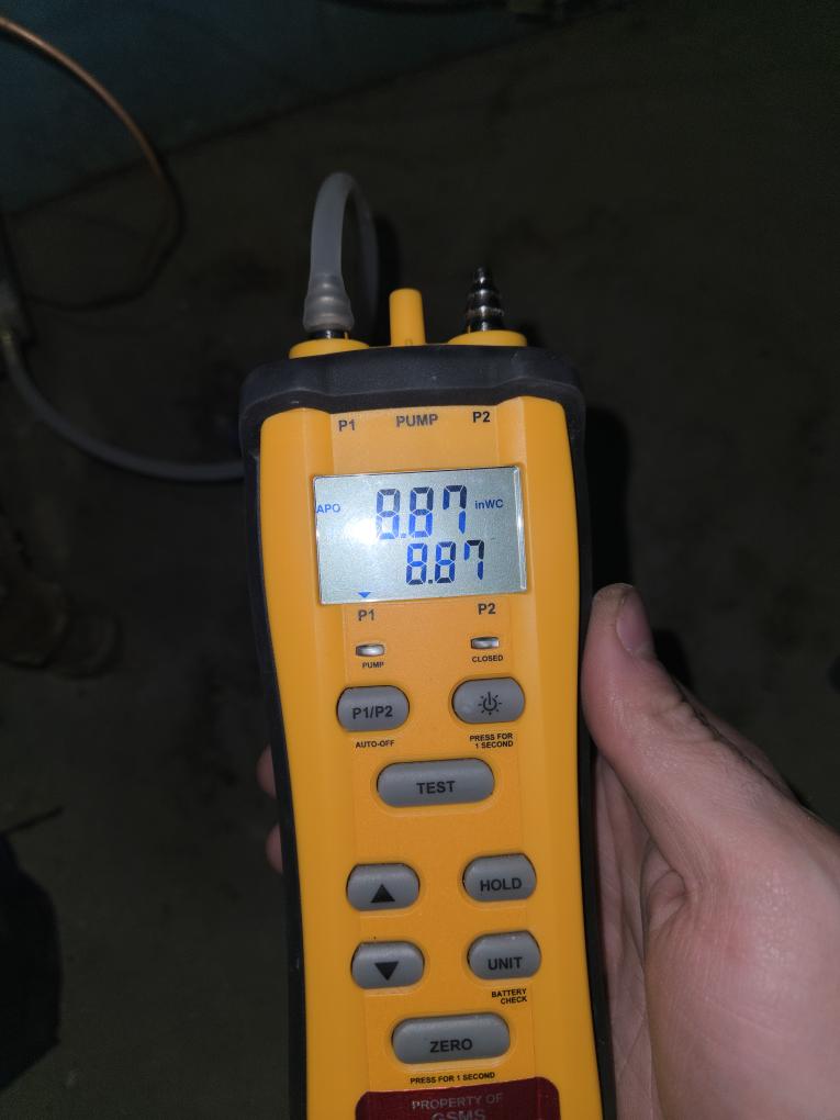 Completed the maintenance on the gas boiler. Started off with checking electrical connections and everything looked good. I vacuumed out the burner box and the burner tubes. I checked all the boiler accessories and I found that the pressure relief valve was leaking and the high vent was leaking water. I checked incoming and outgoing gas pressures and those were according to manufacturer specifications. Lastly I ran the boiler and performed a combustion analyzer test. This checks the unit CO, CO2 and oxygen levels. The boiler was running good. I will send over an estimate for those repairs. This unit is from 1978.