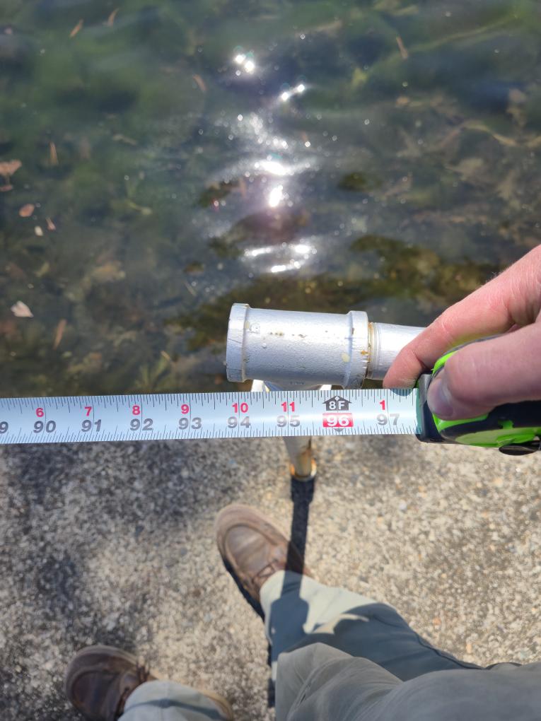 Completed the AC maintenance today. Started off with washing the outdoor condensers coil with coil cleaner and water. I checked all the electrical connections and the capacitor and everything was good. Inside I replaced the air filter with a client supplied filter. I cleaned the indoor coil with coil cleaner. I brushed and flushed the condensate trap with cleaner. I connected my gauges and ran the unit in cooling. The system was running great! I took some pictures of the dock railing and we will be in touch soon.