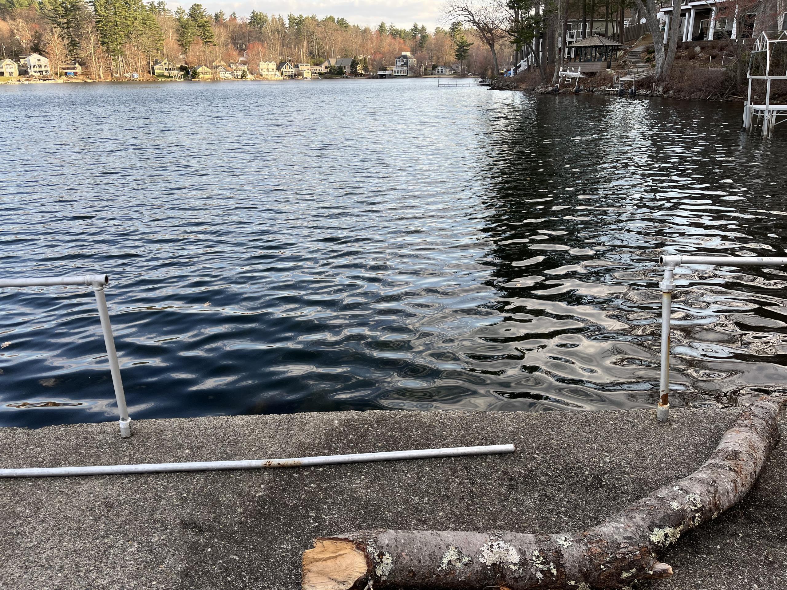 Repair cast iron railing along dock. Connect underground outside garage hose feed at hose down by basement doors. That frost free spigot needs to be replaced because it leaks. 