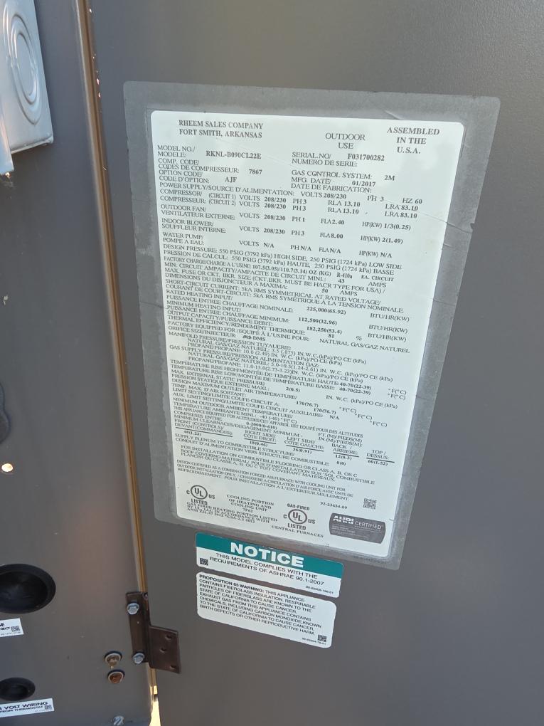 Completed PM on all rooftop units, including changing filters, washing outside coils, and changed belts on exhaust fans.

The rear boarding room unit we had to replace the contactor.

The Rheem rooftop unit we had to replace the control board due to a short in one of the wires.

The breakroom unit that was leaking water, we found due to plugged filters and dirty evaporative coil.

We highly encourage an ongoing Service Agreement to keept his equipment lasting as long as possible.