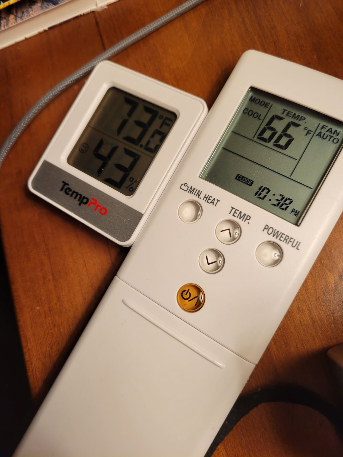 Mini Split preventative maintenance. I made an adjustment to help with cooling on the master bedroom unit. I also reccomend operating that unit with the fan on high. Thank you!