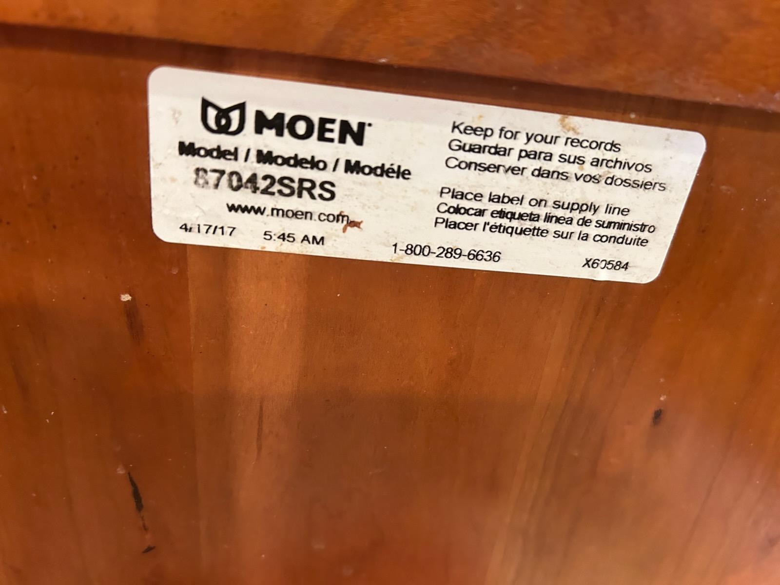 Replace kitchen faucet. 