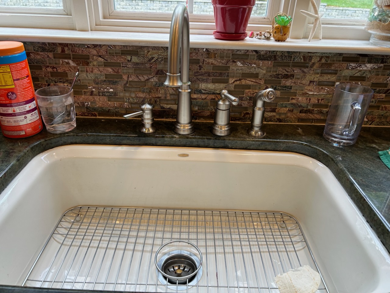 Replace kitchen faucet. 