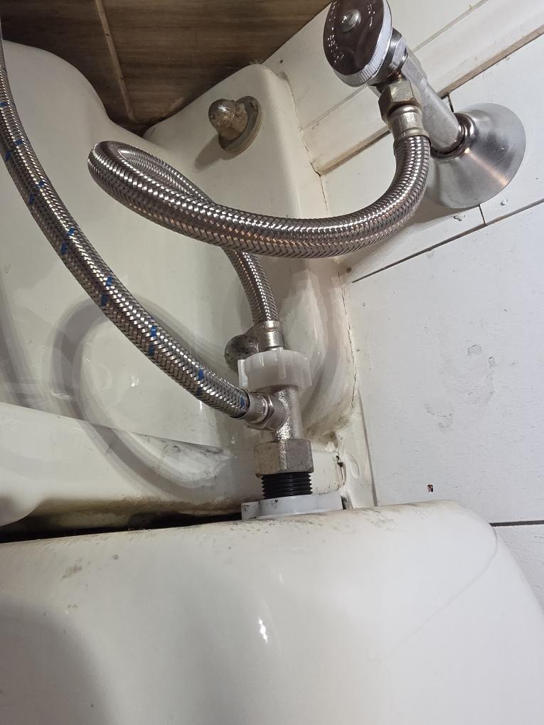 Look at shower for water leak,found water leaking through left front floor tile were caulking was missing.Looked at master bathroom toilet and gave estimate to repair or replace toilet