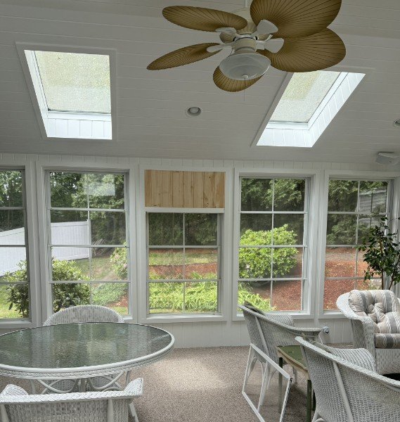To provide highly efficient cooling and supplemental heating for your sunroom, we have engineered a dedicated single-zone Mitsubishi system. As we discussed, this system is perfectly sized to handle the summer cooling load while extending the usability of the room well into the cooler months.

Performance Expectations

Summer Cooling: This system is specifically sized to easily handle the heavy cooling load of the sunroom's Florida-style windows.

Winter Heating Limitations: While this unit provides excellent, reliable heating during the fall, spring, and milder winter days, it is limited based on the room it's installed in (i.e. the windows). We do not guarantee its ability to maintain the room's temperature during the true, deep winter months. The outdoor temperature must remain above 20 to 30 degrees Fahrenheit for this system to effectively maintain the set temperature in this specific sunroom environment. This aligns perfectly with your goals for the space, but we want to ensure e
