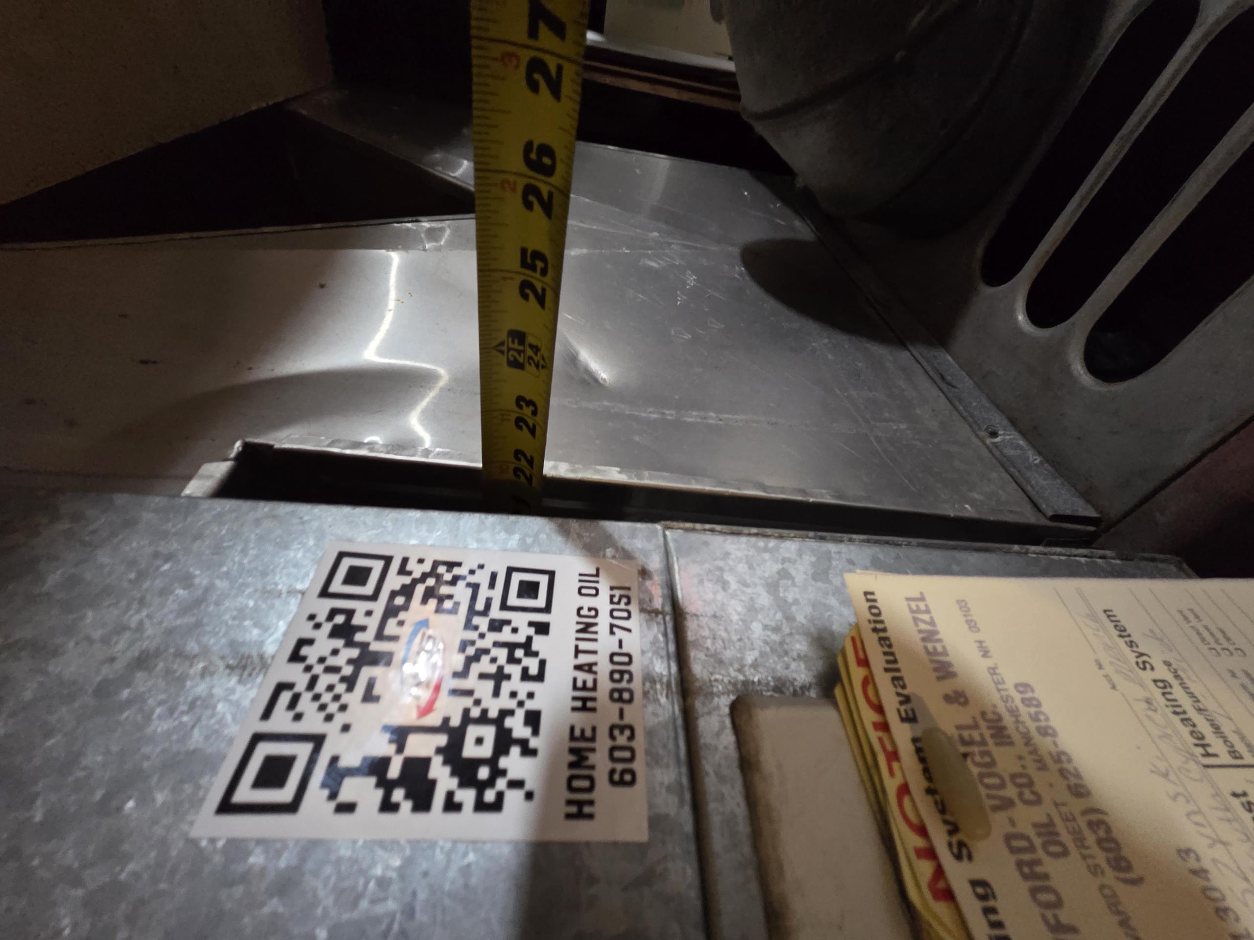 Conversion of an existing oil-fired furnace to a new gas furnace. 

New 2" PVC venting will be installed, routing along the ceiling to the oil tank location and exiting the sidewall of the home.

Oil tank removal is optional and can be deleted should the client handle the disposal themselves. Per city code, the oil tank will need to be removed upon inspection of the new furnace.