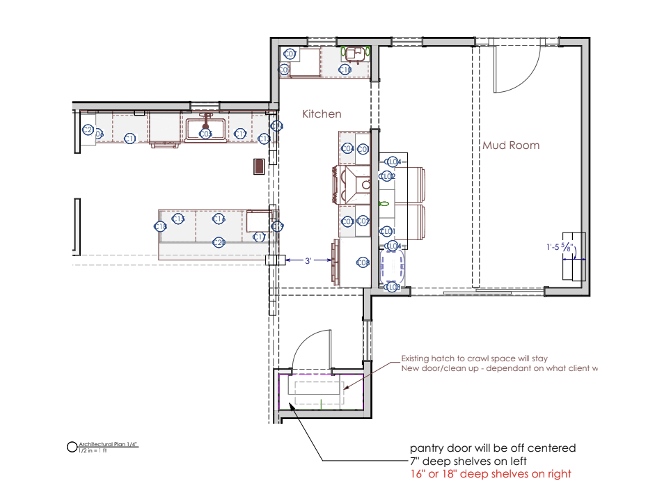 To support your ongoing kitchen and mudroom renovations, we will be modifying and extending your existing furnace ductwork. This custom scope of work is designed to deliver proper airflow and heating out to the newly renovated mudroom space, while also addressing a heating gap in the new kitchen layout, as discussed with Kate and Zak.

Scope of Work

1. Main Trunk Modification & Upsizing (Basement)

Plenum Adaptation: We will adapt and replace one of the existing main supply trunks coming directly off the furnace plenum. We will ensure the existing duct runs feeding the main house are properly reincorporated into the new metal.

Upsizing for Airflow: To ensure adequate air volume reaches the new addition, we will upsize the trunk line heading toward the mudroom to a 10" x 8" duct.

Transition: We will then transition this trunk down to an 8" x 8" duct specifically for the foundation penetration. (Please plan on a 10" x 10" cut - this measurement will be confirmed on site).

2. Mudroom 