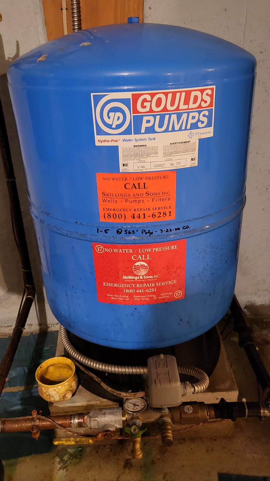 I found that the cold water flexible line was leaking. I recommended installing a leak stop valve and hard piping in the cold water inlet.