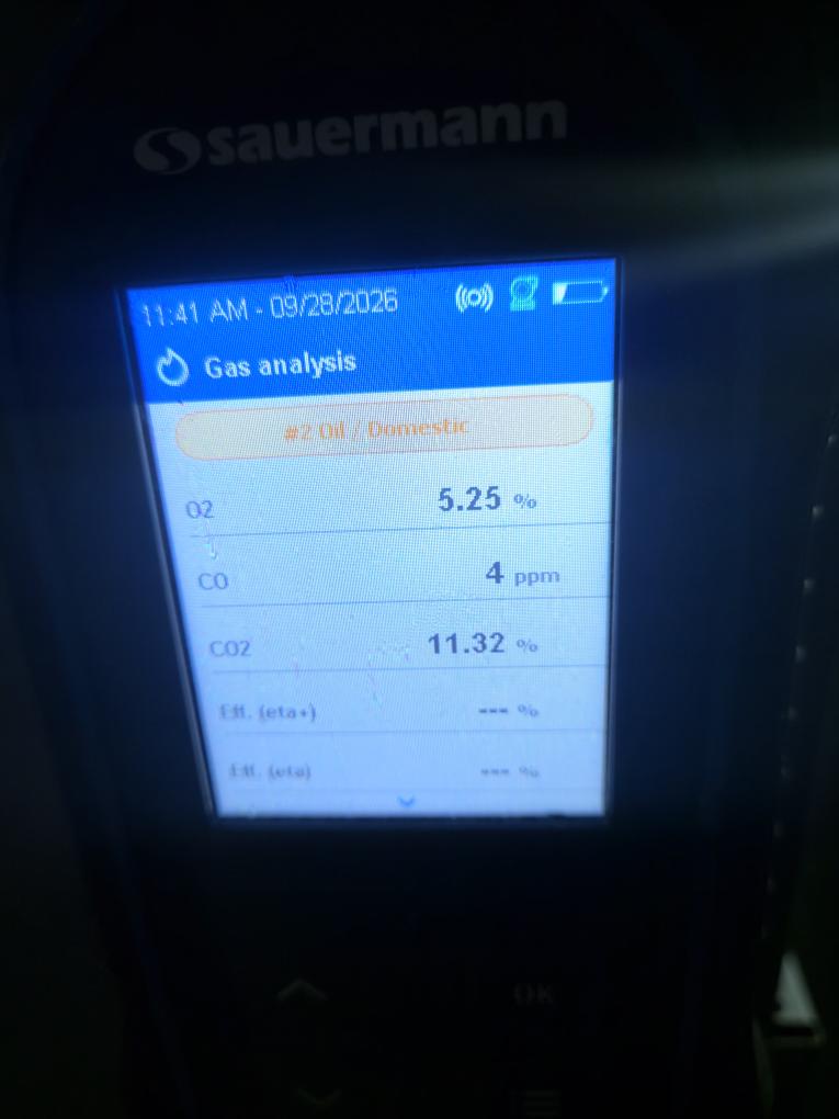 Completed the oil furnace maintenance today. Everything went great. Please see the attached form.
