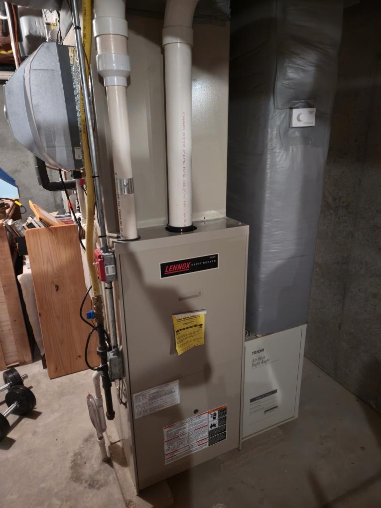Completed the furnace maintenance today. Everything went great. I replaced the air filter and the humidifier pad. Please see the attached maintenance form.
