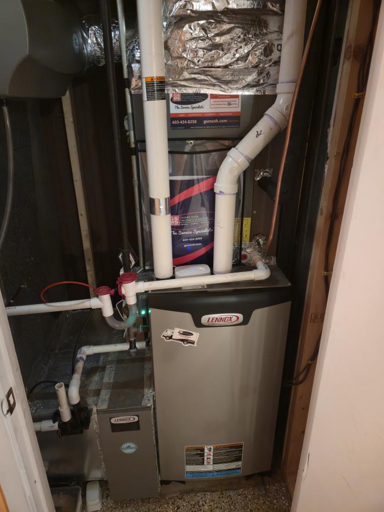 Completed furnace maintenance today. Everything went great! I replaced the air filter and the humidifier pad. Please see the attached form.