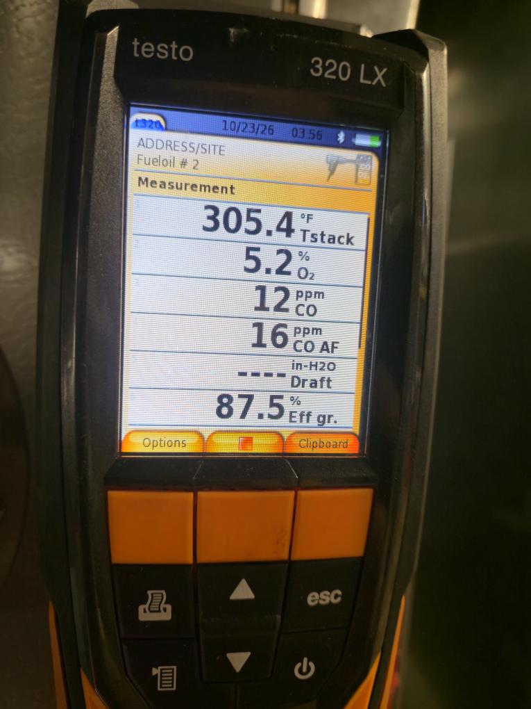 Completed the oil furnace maintenance. Everything went great. Please see the attached form.