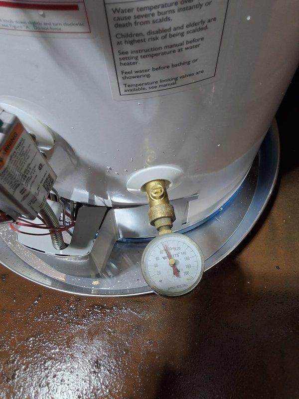 Replaced a 15-year-old 40-gallon gas water heater with a new American Standard 40-gallon gas unit as a preventative measure for a repeat customer with multiple properties. This was the second water heater replacement on this property within three months, addressing a separate tank. Installation included proper venting through existing ductwork, connection of gas supply line, hot and cold water piping, pressure relief valve with discharge piping, and placement on a metal drip pan. All connections were tested for leaks, gas line was pressure tested for safety, and unit was fired up and verified for proper operation. Permit requirements were discussed with the customer prior to installation.