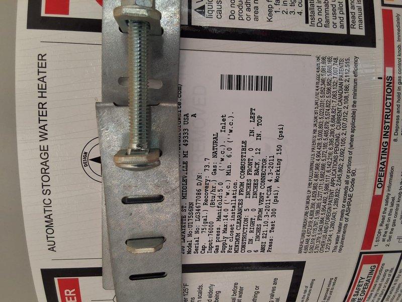 Responded to service call for dripping temperature and pressure relief valve on 12-year-old Bradford White U1-75S6N water heater. After assessment, customer elected to proceed with full unit replacement rather than repair. Successfully installed new 50-gallon gas water heater model LGN50T1-3-6 in garage utility area, including proper venting, gas line connections, and mounting hardware. All work performed in compliance with code requirements and permit obtained as required.