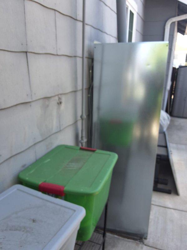 Completed replacement of 8-year-old Bradford White 40-gallon gas water heater (Model URG140T6N, Serial SF41573648) installed in exterior enclosure. Removed existing unit and installed new gas water heater with proper venting and connections. Verified all gas lines, water supply connections, and exhaust flue pipe installations meet code requirements. Unit tested and operational upon completion.