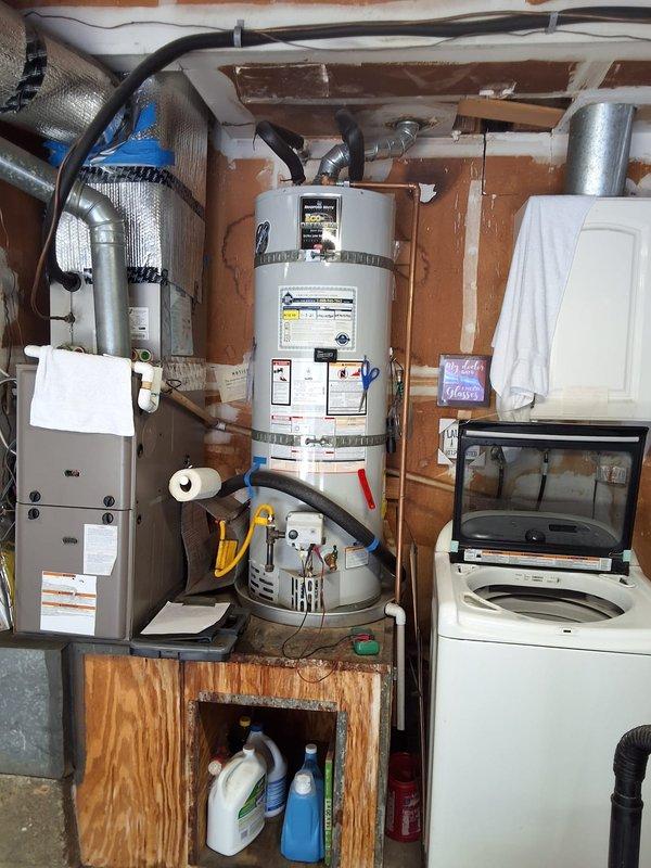 Performed warranty service on water heater model URG150T6N. Replaced anode rod and completed full tank flush to address water heater maintenance requirements. Conducted electrical diagnostics using multimeter to verify proper system operation. Unit tested and confirmed functioning within manufacturer specifications upon completion of service.