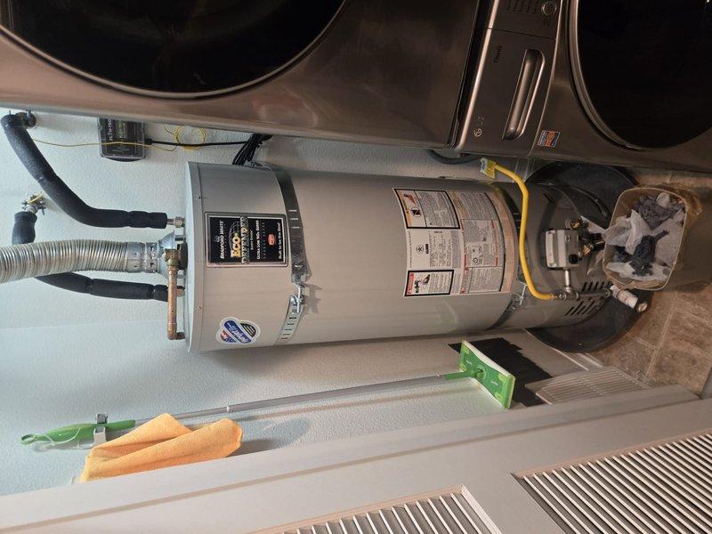Evaluated existing 2006 50-gallon gas water heater located on second floor and discussed tankless water heater conversion options with customer. Provided ballpark estimate ranges for tankless installation and advised customer that permit will be required for the replacement work. Customer expressed interest in proceeding with tankless system; final model selection to be determined pending further consultation.